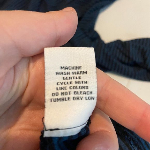 Habitat Women L Striped Top Blue Dolman Sleeve Stretch Shirt Casual Pullover - Picture 7 of 10